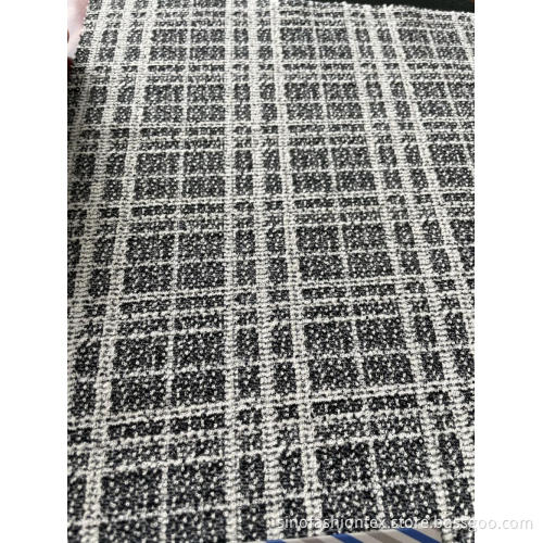 Schwarzer weißer Scheck Strick Jacquard für Lady&#39;s Out Wear